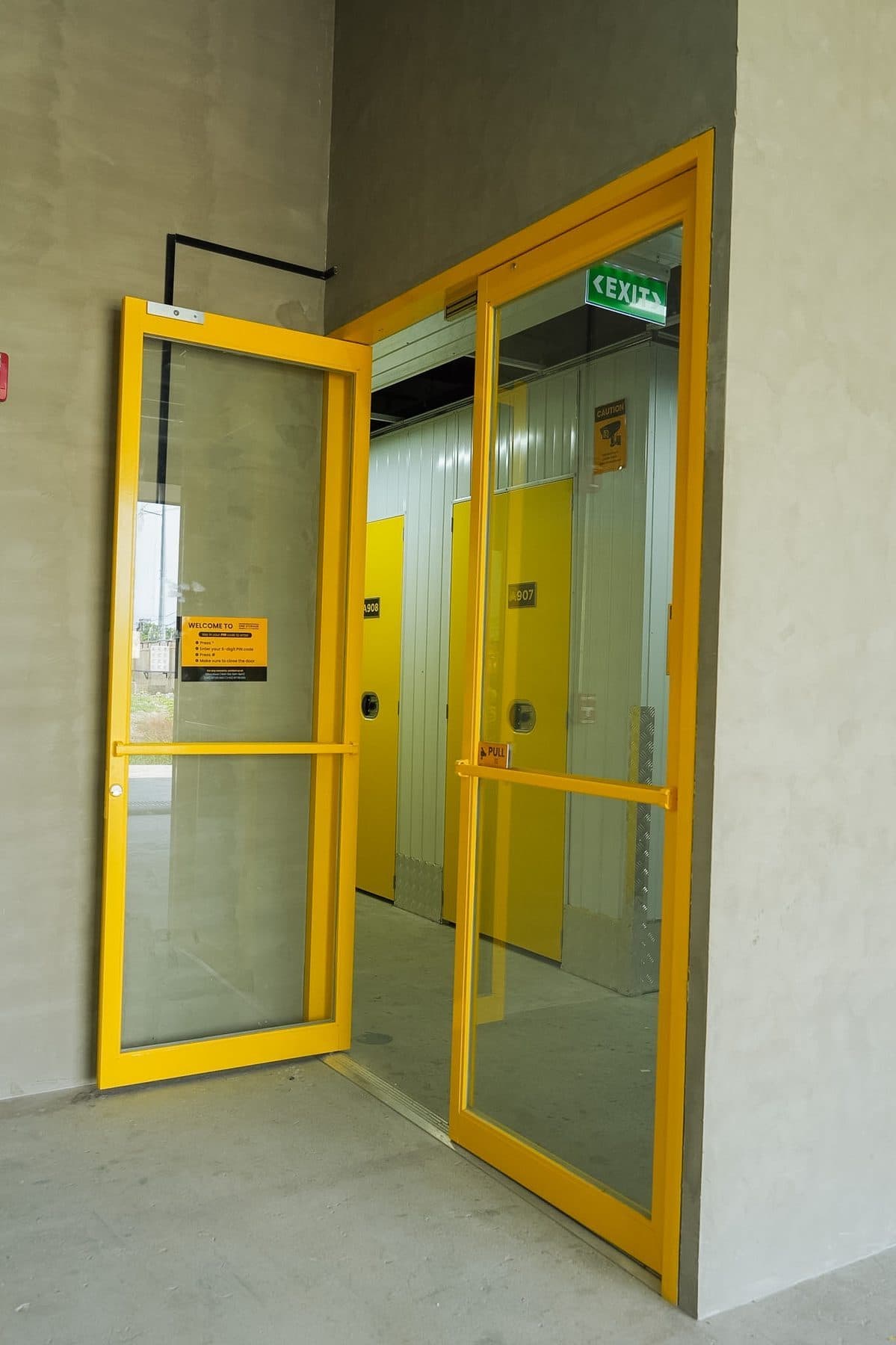 One Storage interior aisle and unit fronts